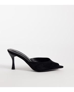 SIMMI Simmi London Althea Wide Fit Peep Toe Mule Sandals - Black
