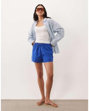 ASOS Pantalón Corto Elástico Azul
