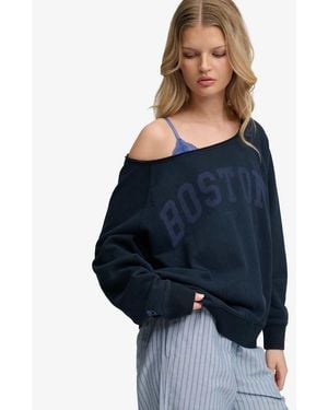 Superdry Athletic Essentials Bardot Crew Sweatshirt - Blue