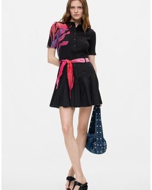 Desigual Printed Short Dress - Black