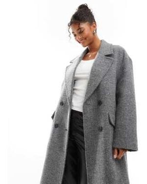 Bershka Slouchy Tailored Coat - Grey
