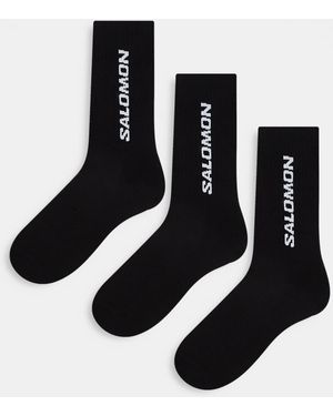Salomon 3 Pack Of Everyday Crew Socks - Black