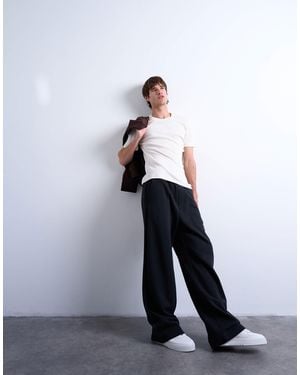 TOPMAN Heavyweight baggy Trackies - White
