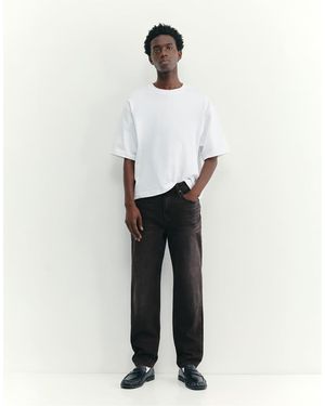 Pull&Bear Jeans Slim Neri Sbiaditi - Bianco