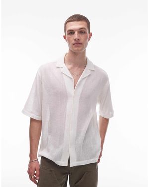 TOPMAN T-shirt classique au crochet - écru - Blanc