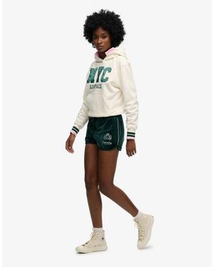 Superdry Country Club Velour Shorts - White