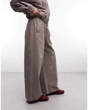 CERNUCCI Wide Leg Nylon Pull On Joggers Co-Ord - Natural