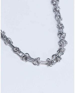 TOPSHOP Nicky Waterproof Stainless Steel Twisted Chain Necklace - Metallic
