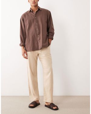 SELECTED Linen Blend Pants - Brown