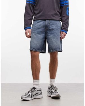 Collusion Denim Mid-rise Shorts - Blue