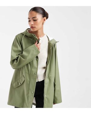 Vero Moda Regenjack Met Coating En Capuchon - Groen