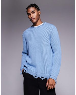 ASOS – locker geschnittener strickpullover - Blau