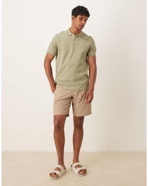 Abercrombie & Fitch 9" Tailored Shorts - Natural