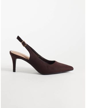 New Look Suedette Slingback Heel - Brown