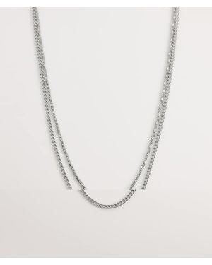 Jack & Jones 2 Pack Chain Necklaces - White