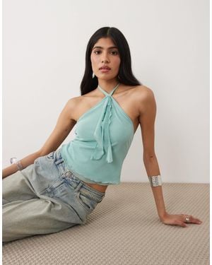 Motel Aliriga Halter Top - Blue