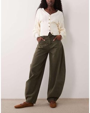 ASOS Horseshoe Barrel Leg Jeans - Wit