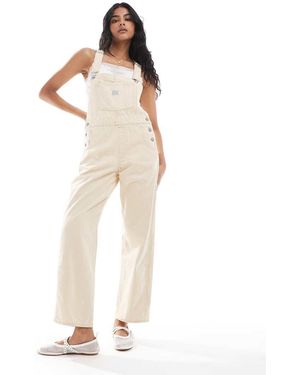 Levi's Peto Vaquero A Rayas Blancas Y Color Crema De Estilo Vintage De -Blanco