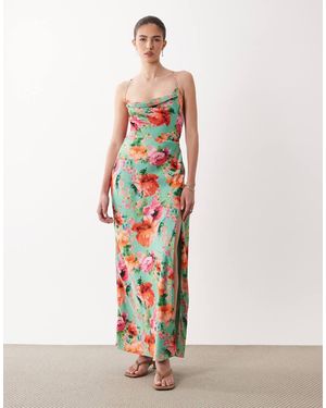 Hope & Ivy Vestito Lungo Con Spalline Sottili - Bianco