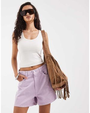 ASOS Pantaloncini Taglio Lungo Svasati Lilla - Viola