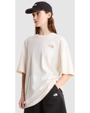 The North Face U Flower Logo Oversized Ss Tee - White