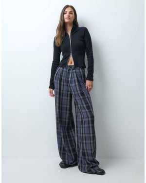 Noisy May High Waist Wide Leg Trouser - Blue