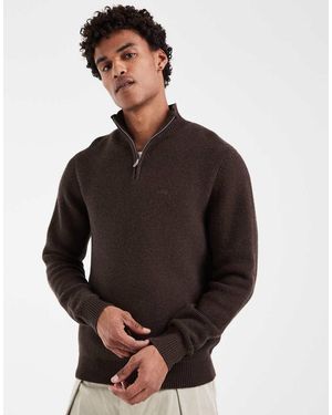 Levi's Sudadera Con Media Cremallera Marrón-Rojo - Gris