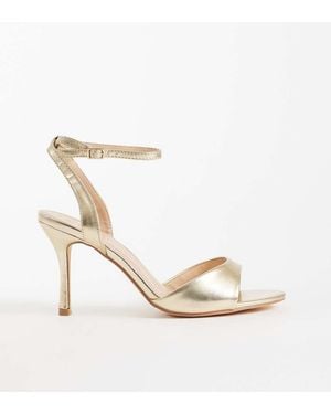 SEQWL Wide Fit Lolly Heeled Sandal - Metallic