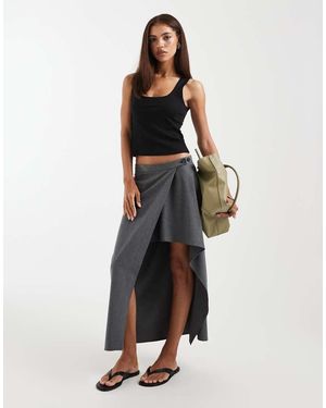 ASOS Asymm Tailored Skirt - Grey