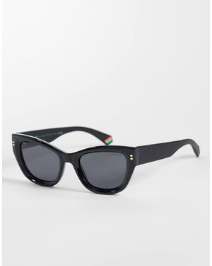 Polaroid Sunglasses Polaroid Cat Eye Sunglasses With Polarized Lenses - Black