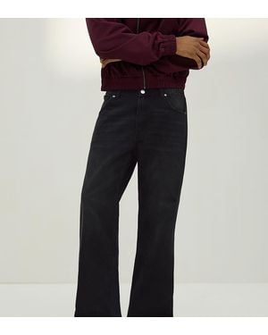 Bershka Straight-fit Flared Jeans - Blue