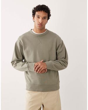 SELECTED Vintage Look Sweatshirt - Gray