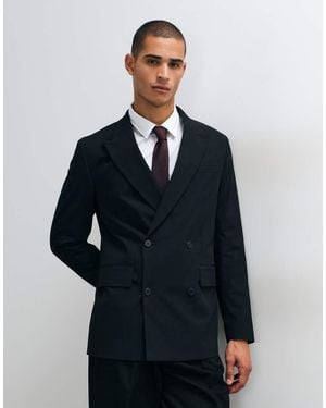 Mango Boston Double Breasted Suit Blazer Co-ord - Blue