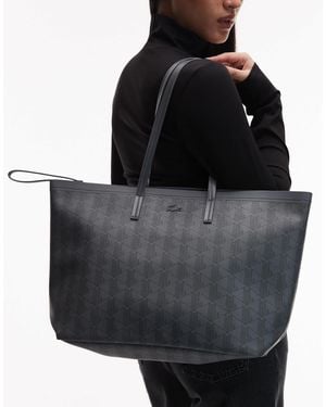 Lacoste Printed Shoulder Tote - Black