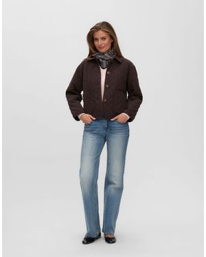 Vero Moda Ara Gewatteerd Jack Met Spread Collar - Blauw
