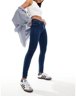 Vero Moda Elly Mid Rise Skinny Jeans - Blue