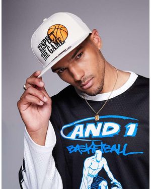AND1 Gorra Con Motivo Deportivo Y Logo De -Blanco - Multicolor