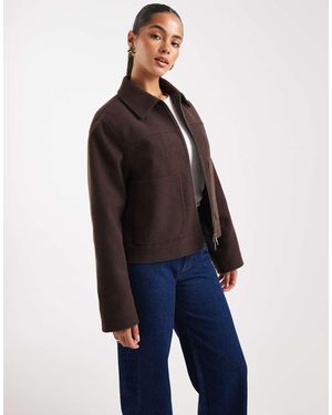 ASOS Top Collar Zip Through Jacket - Blue