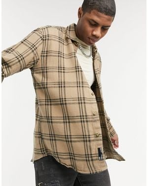 Pull&Bear Checked Shirt - Brown
