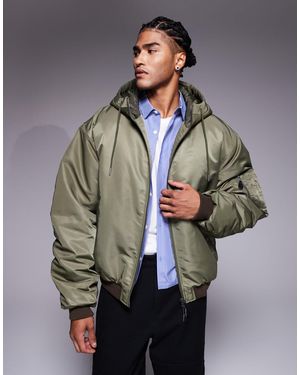 ASOS Oversized Bomber Jacket - Gray