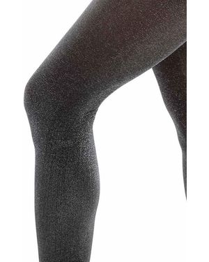 Lindex Medias De 40 Deniers Con Purpurina Plateada De - Gris