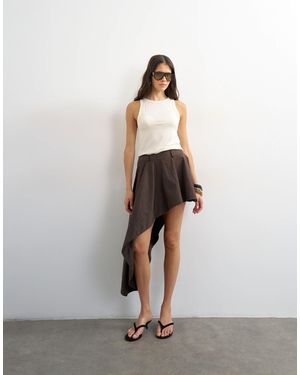 TOPSHOP Asymmetrischer minirock - Weiß