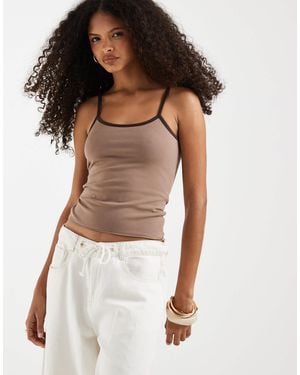 Hollister Reversible Square Neck Cami Top - Brown