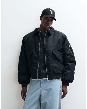ASOS Oversized Bomber Jacket - Blue