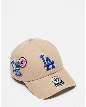 '47 Gorra De Béisbol Con Parches Multicolores De Los La Dodgers Clean Up De -Verde - Azul