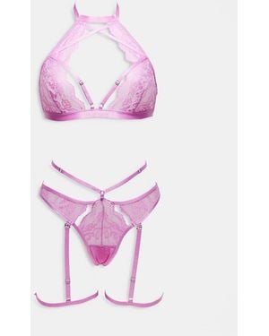 Ann Summers Rosella Crotchless Set - Pink