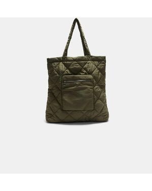 Stradivarius – wendbarer, wattierter shopper - Grün