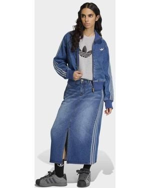 adidas Originals 3 Stripes Pencil Skirt Denim - Blue