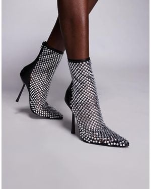 SIMMI Simmi London Yaa Diamante High Ankle Boots - Black