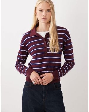 ARKET Pullover mit polokragen aus merinowolle - Lila
